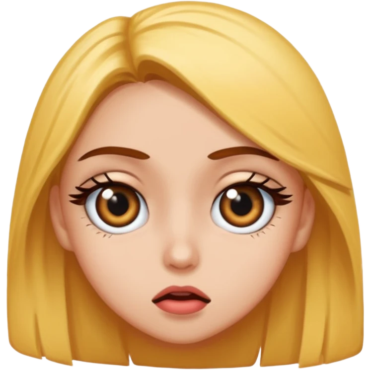 Baddie girl eye rolling at someone make sure they eye is twitching  emoji