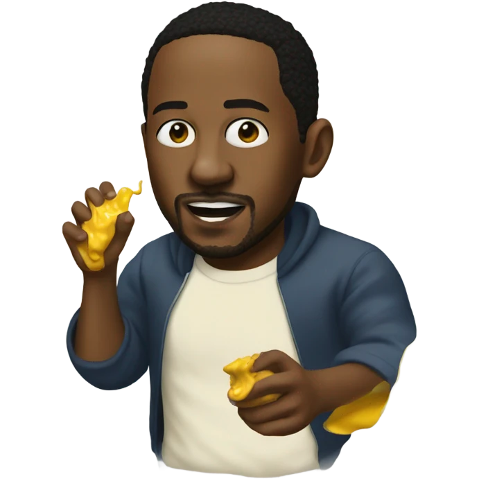 Kendrick Lamar throwing mustard at Drake emoji