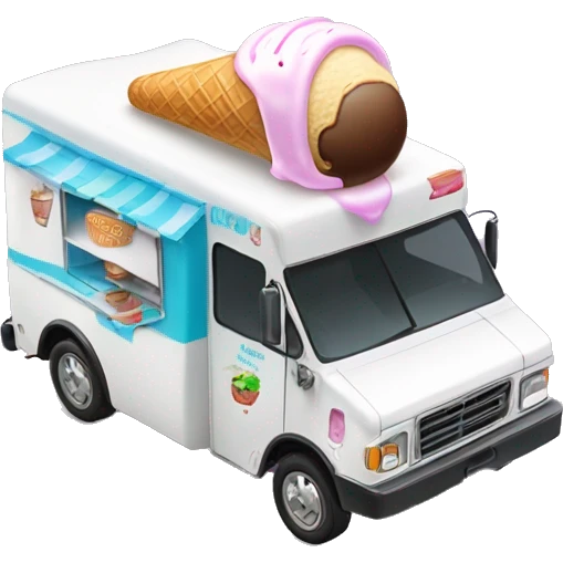 ice cream truck flipped upside down emoji