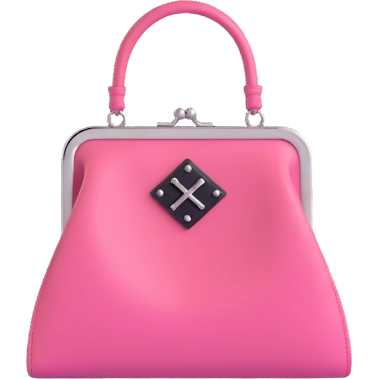 Pink goth purse emoji