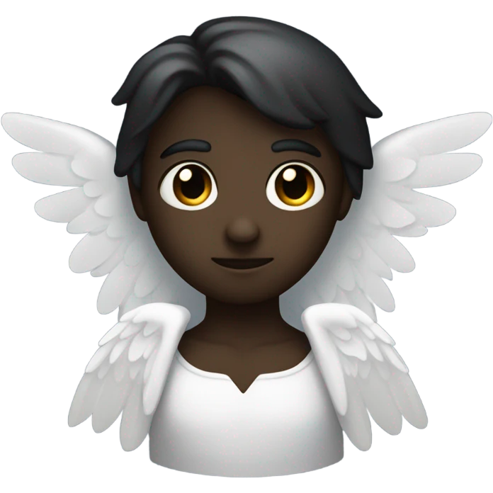 Angel with black heart emoji