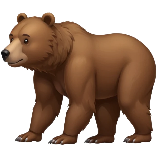bear walking on 4 emoji