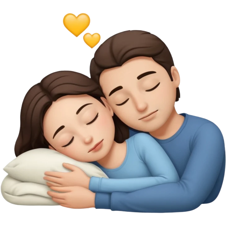 Sleeping romance couple emoji