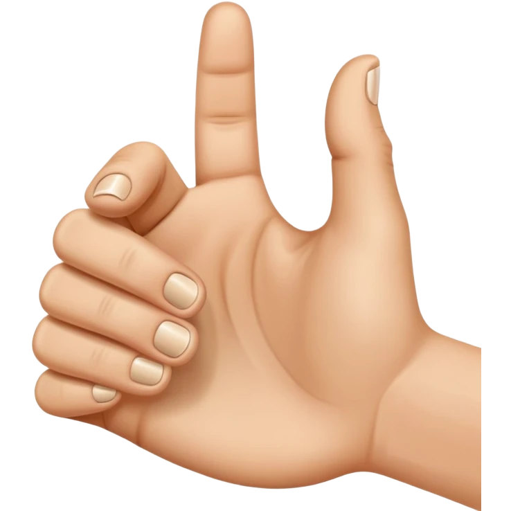 Hand with ring finger and thumb down emoji