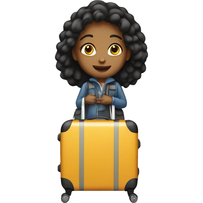 girl luggage emoji
