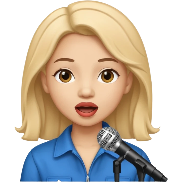Gonemili Grace, avec micro qui chante emoji