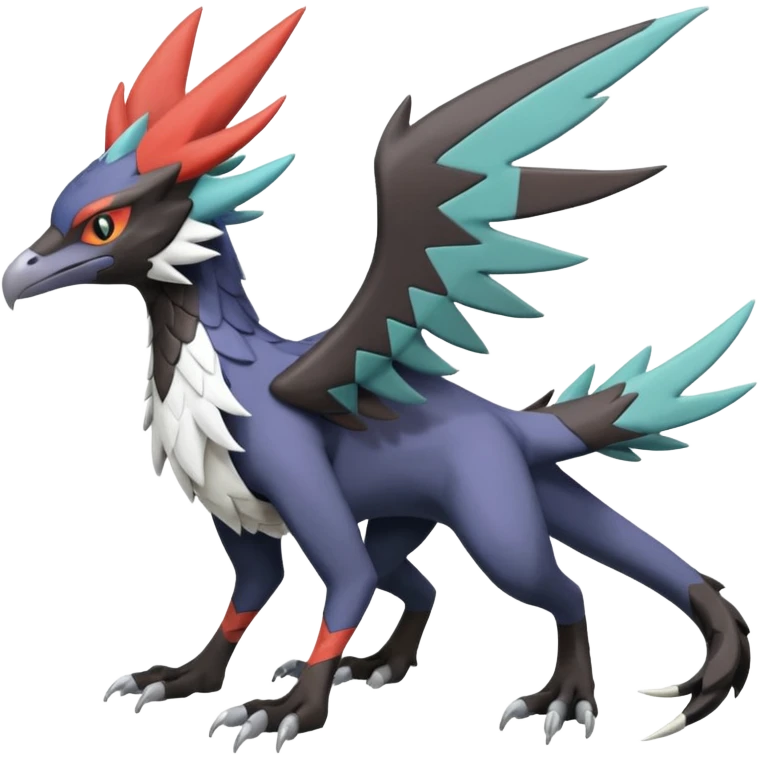 Fionbri-Vernid-Trico-Nargacuga-Noivern-Silvally-fusion, full body emoji