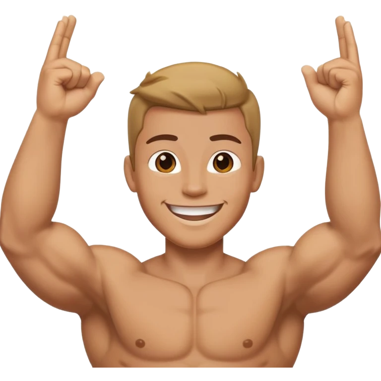 motivated person with arms raised in triumph emoji