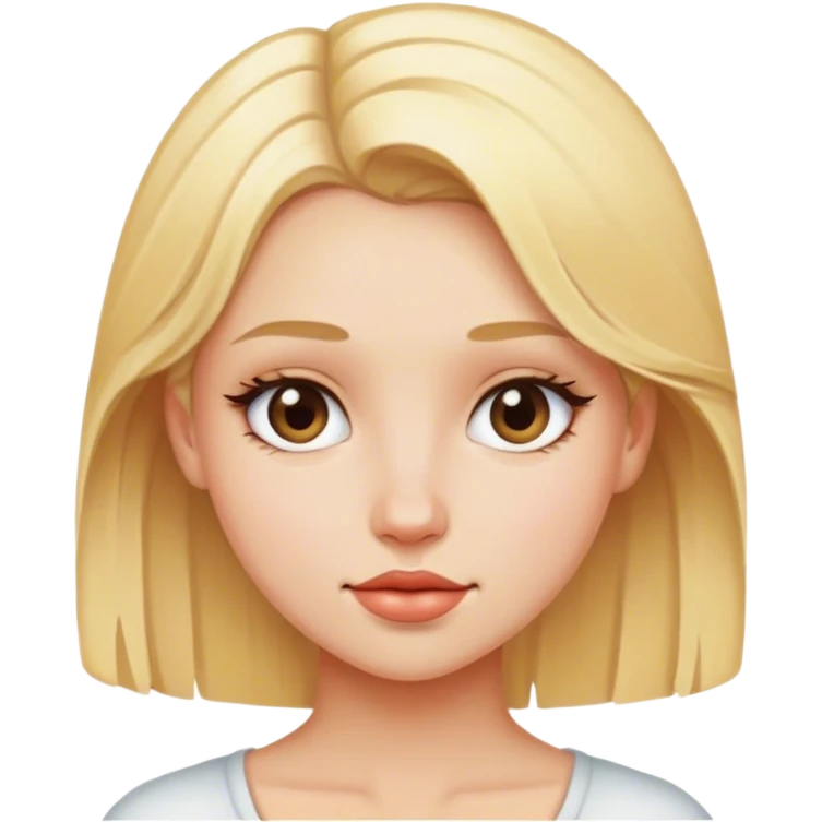 blonde girl portrait artwork emoji