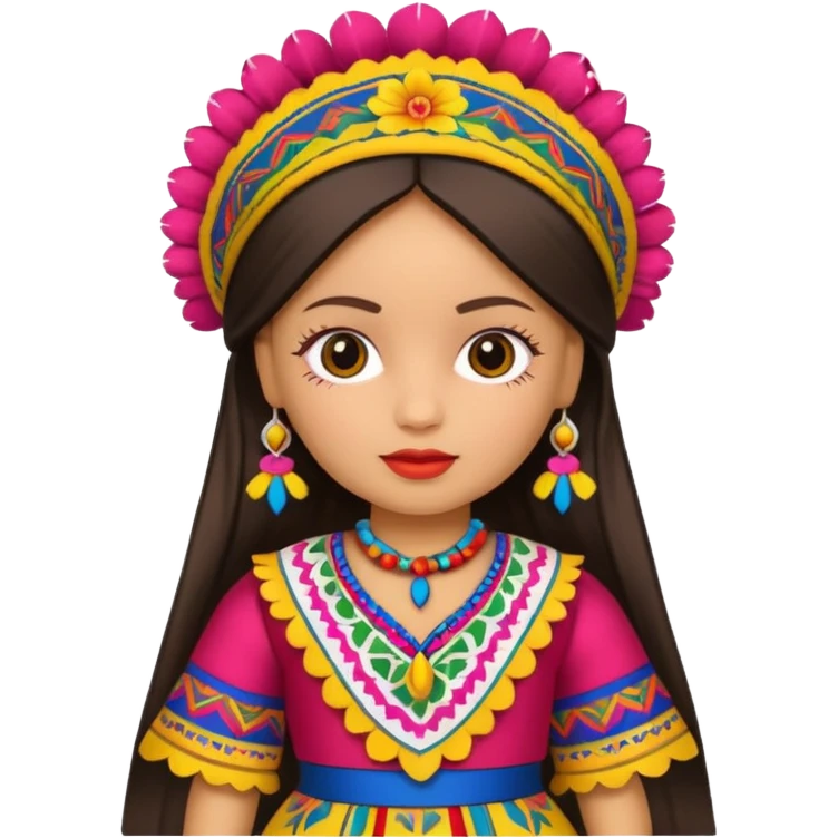 doll dressed with the salvadorean costum emoji