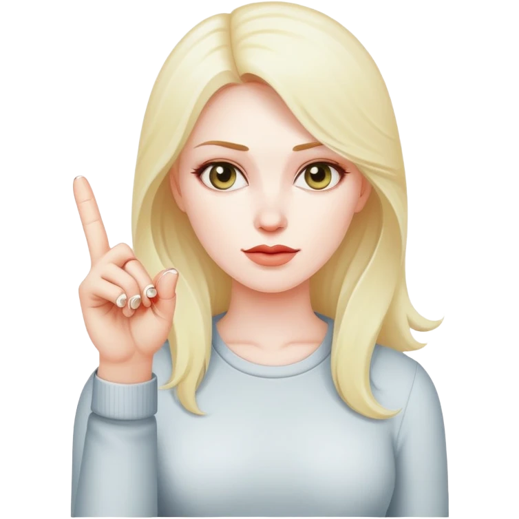 woman sticking up middle finger emoji