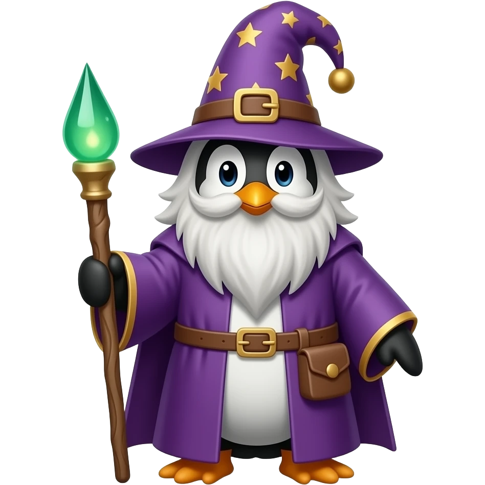 Penguin Wizard emoji