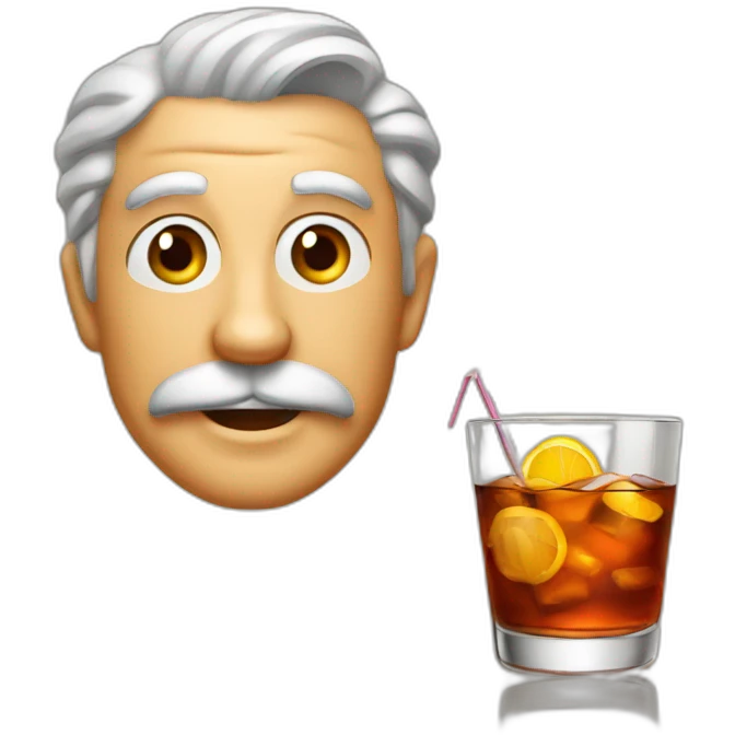 Old fashioned cocktail emoji