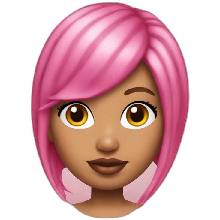 nicki minaj pink hair realistic emoji