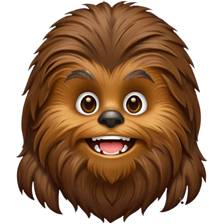 pero la cara de chewbacca en formato png con menos detalle y sonriente emoji