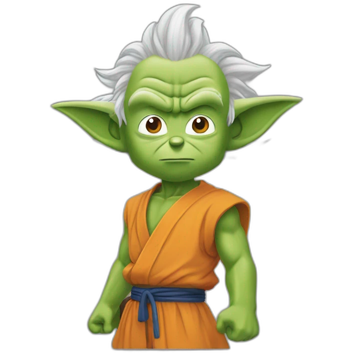 San goku déguisé en yoda emoji