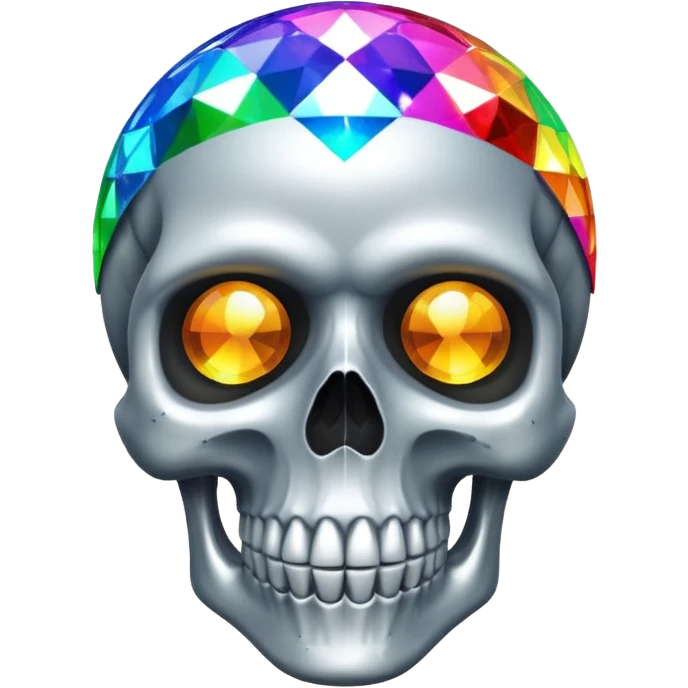 Skull disco emoji emoji