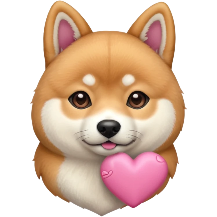 Shiba Jasper pink heart emoji