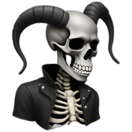 Black sweat whith skeleton capricorn emoji
