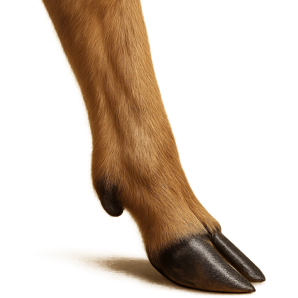 realistic style close-up of a deer's ankle, no background emoji