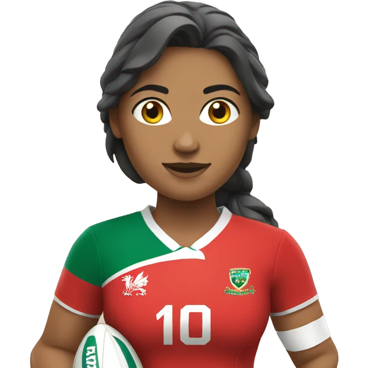 woman playing rugby for wales emoji
