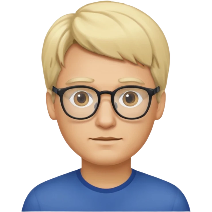 Man metis glasses blond hairs emoji
