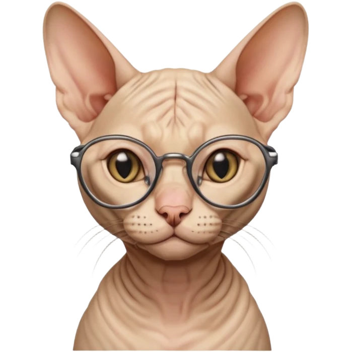 sfenks cat with glasses  emoji