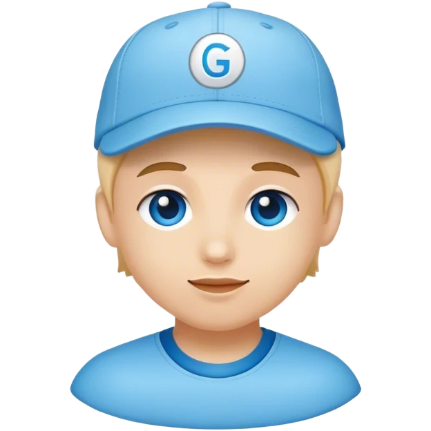 skyblue color ballcap with G emoji