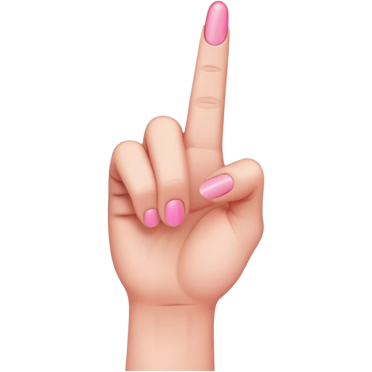 pink middle finger emoji