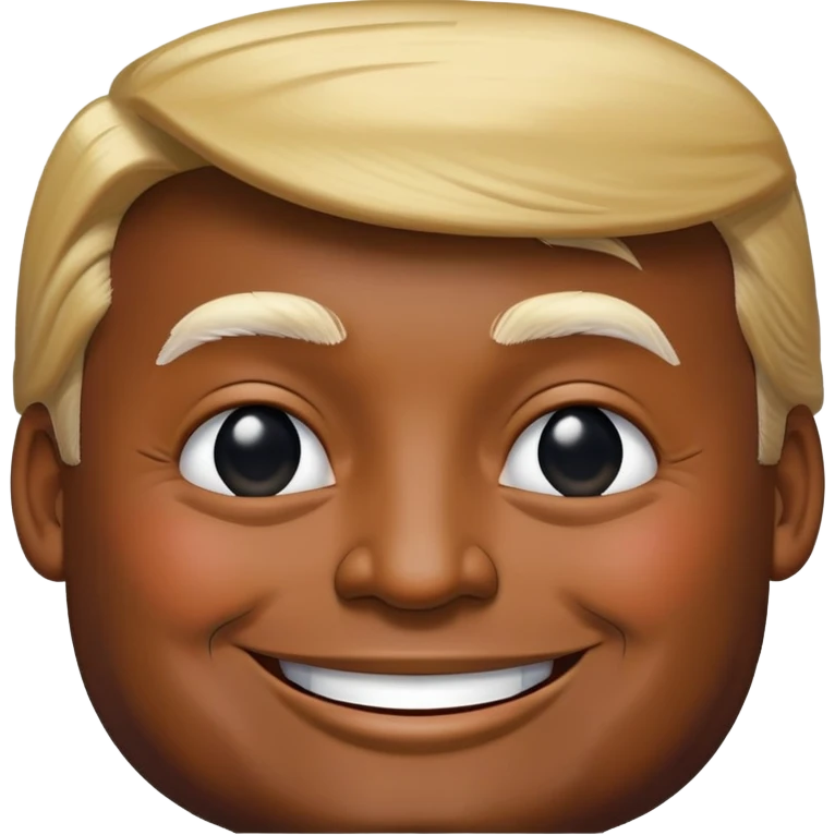 Black skinned Donald Trump emoji