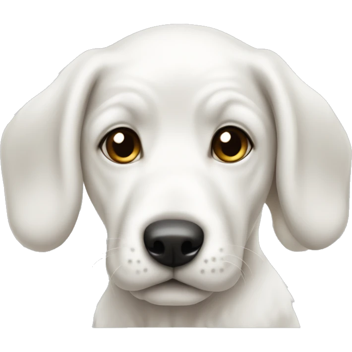 White puppy floppy ears  emoji