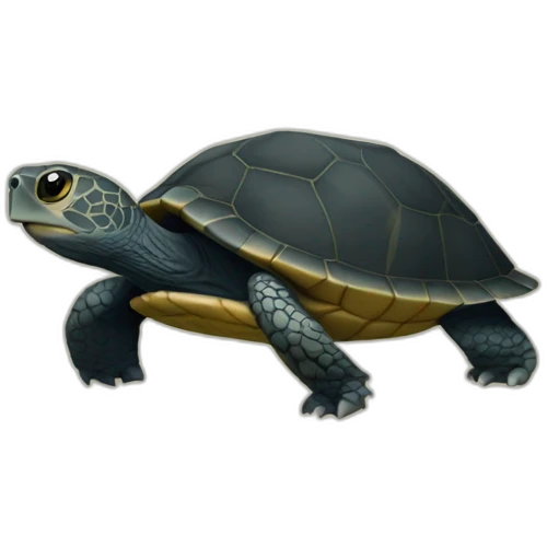 tortue noire emoji