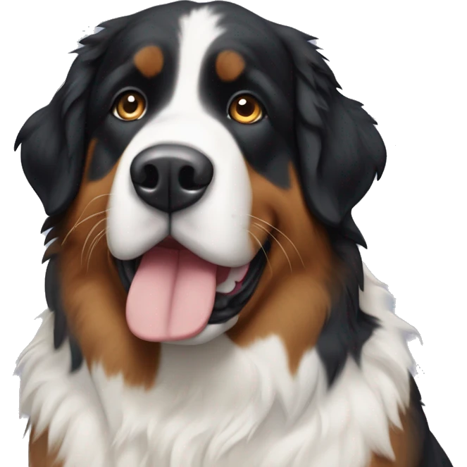 Bernese mountain dog mixed with great pyrenese emoji
