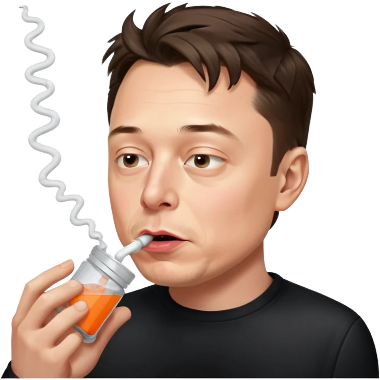 elon musk snorting drugs emoji