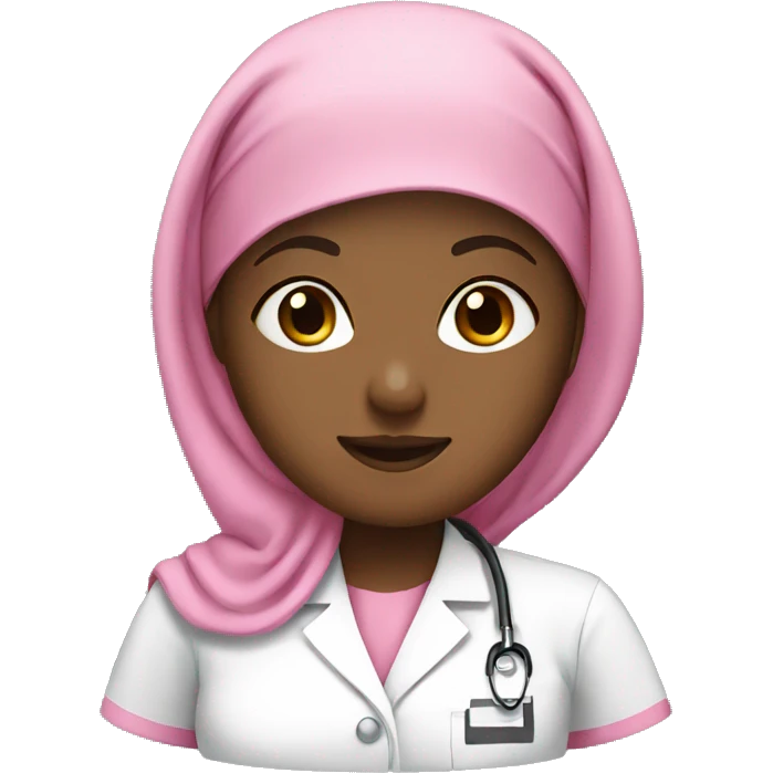 Nurse with pink hijab emoji