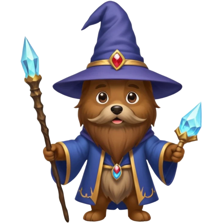 Dog wizard emoji