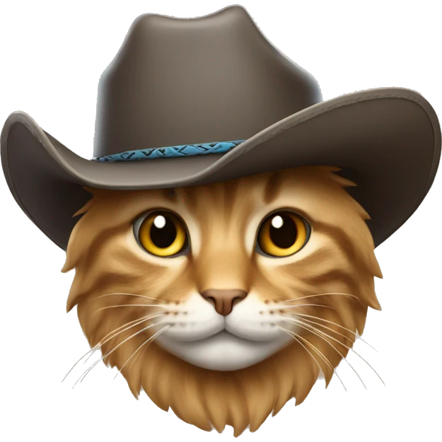 Cat in cowboy hat emoji
