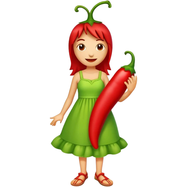 Chili pepper in a sundress emoji