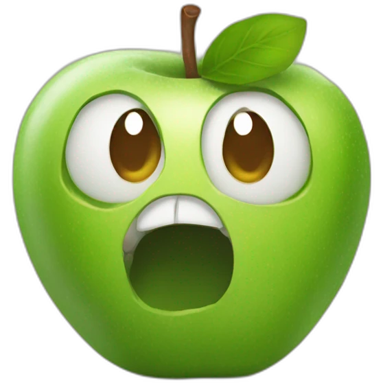 Chat mange une pomme emoji