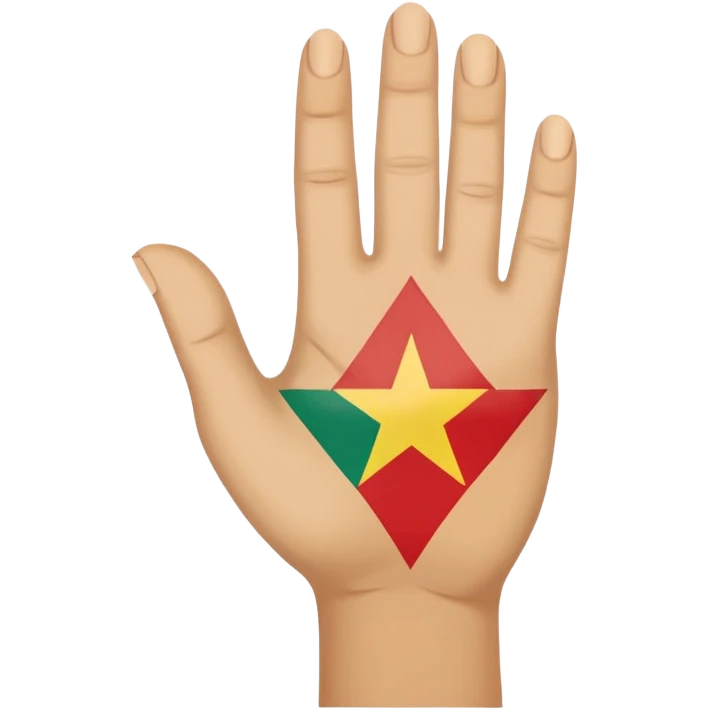 UNE PETITE MAIN COLORE DE DRAPEAU AMAZIGH emoji