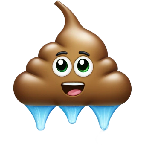 poop with sprinklers  emoji