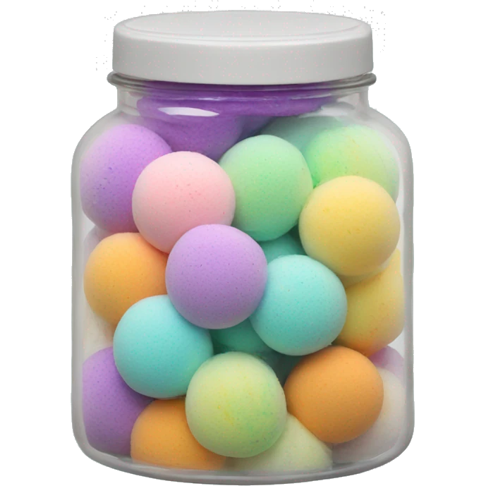 Jar of different lush bath bombs emoji