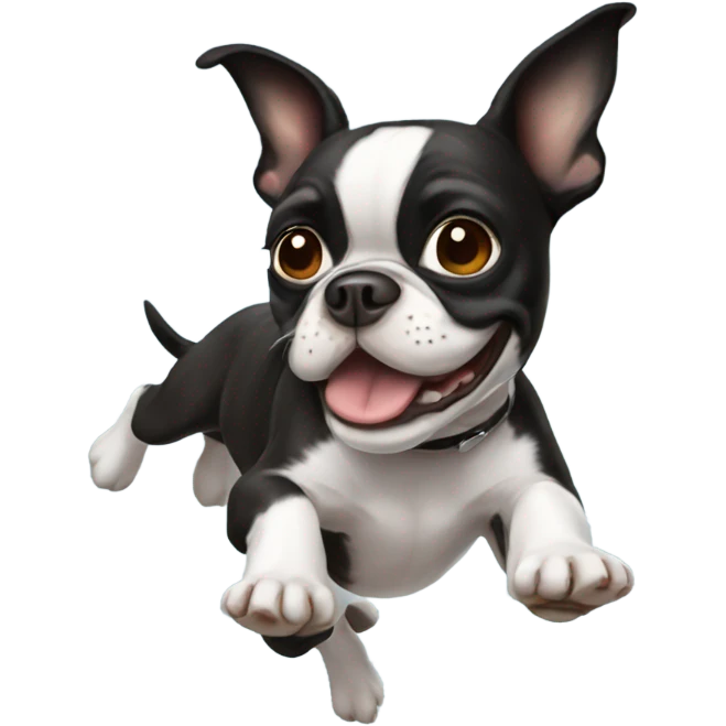 Boston terrier flying emoji