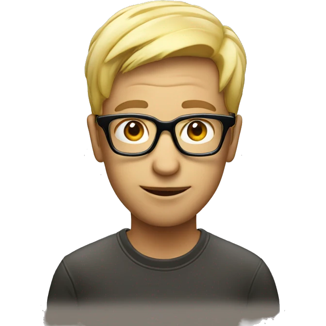 a person wearing glasses with a lightbulb above the head emoji