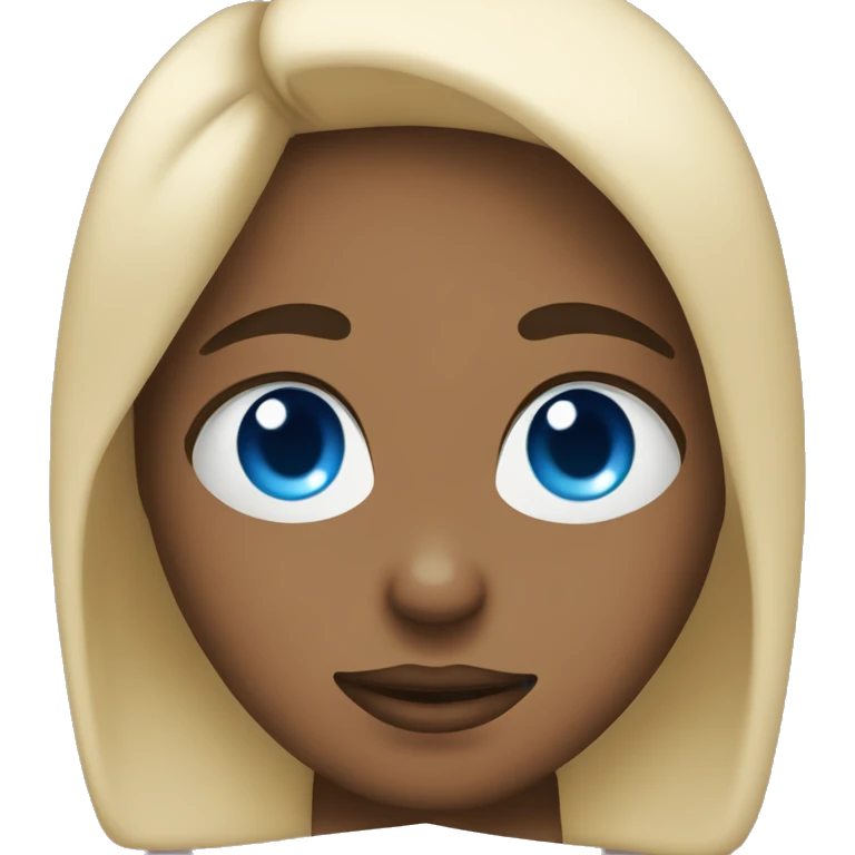 face of a lover with blue heart eyes emoji
