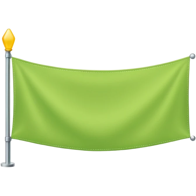 Flat light green horizontal banner emoji