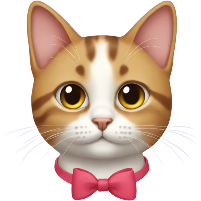cat wearing a bow emoji