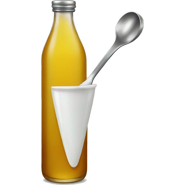 bottle of vinegar and a spoon emoji
