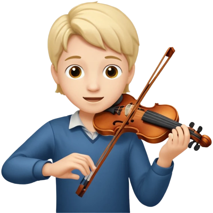 kid plays violin emoji