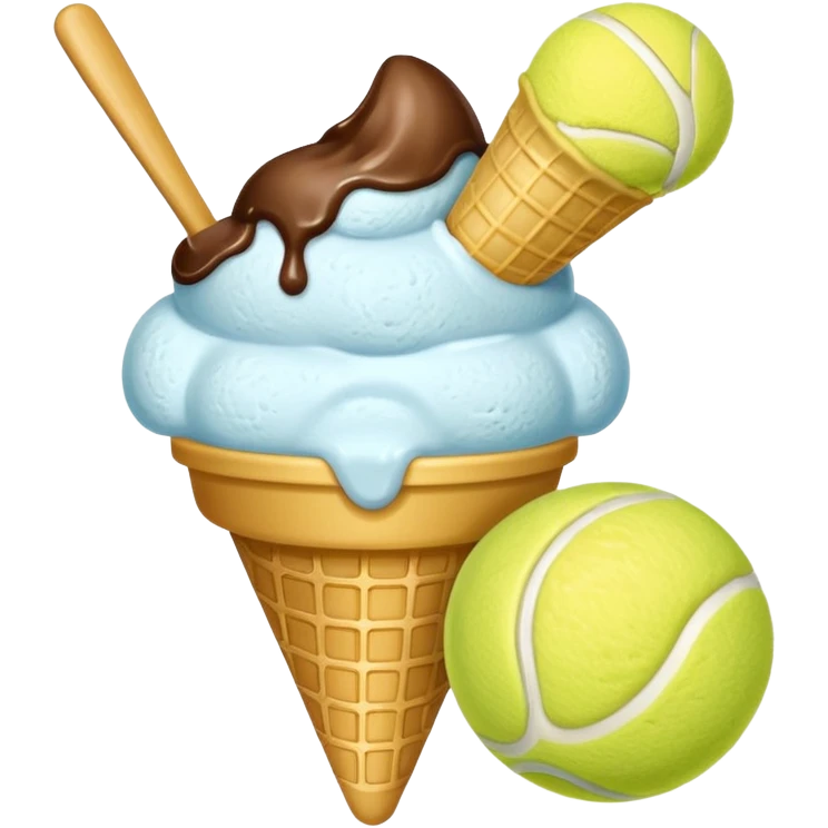 Ice cream and tennis emoji